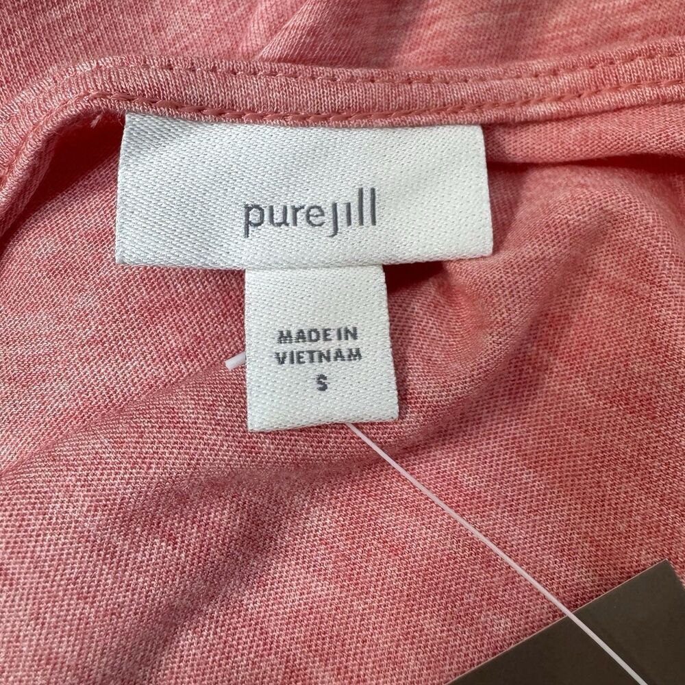 J Jill Pure Long Sleeve Top Size S Pink Side Tie Modal Blend Stretch Pullover - Picture 6 of 9